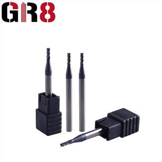 Fresa plana de microdiámetro de 2 flautas